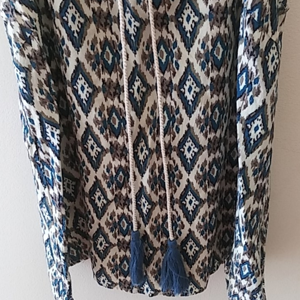 THML Green & Beige Top Size S - Picture 3 of 8